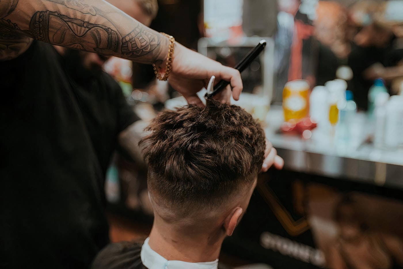 Fresh fade haircut result